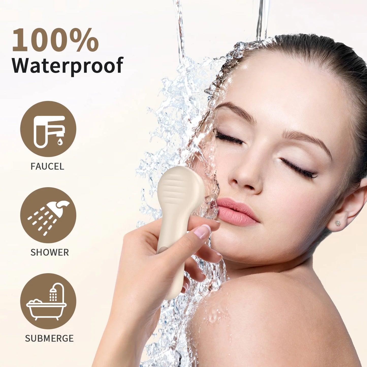 Sonic Facial Cleansing Brush – Waterproof Silicone Deep-Clean Exfoliator