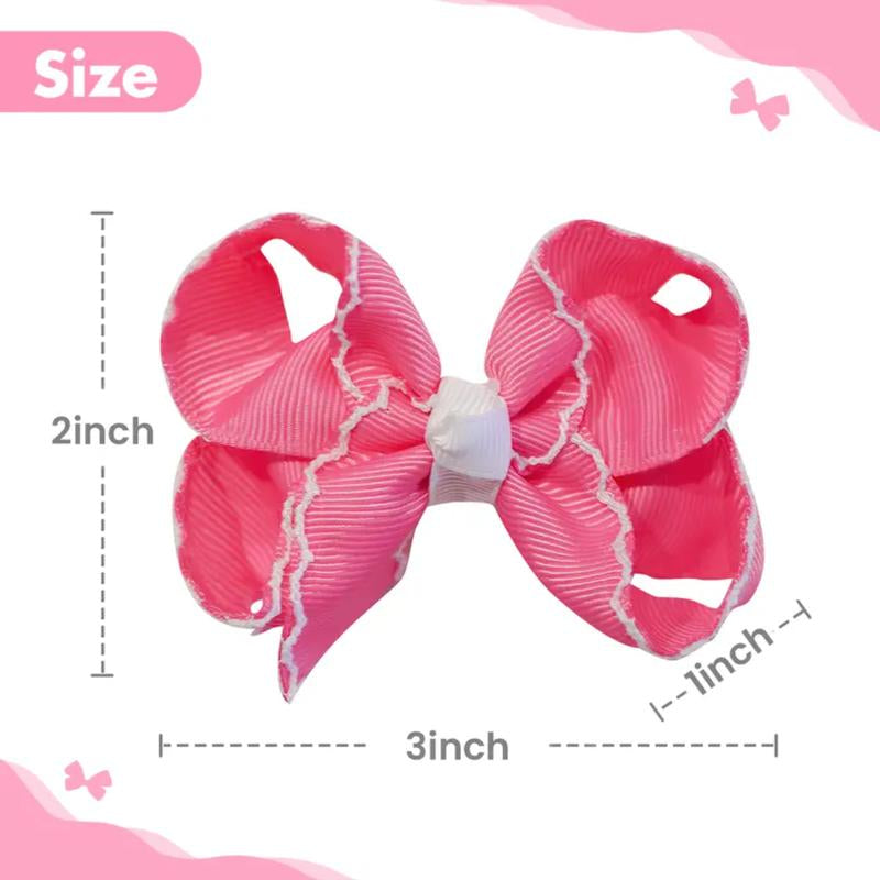 ColorPop Bubble Bow Set (12 pcs) – Handcrafted Lace Hair Clips for Girls & Women