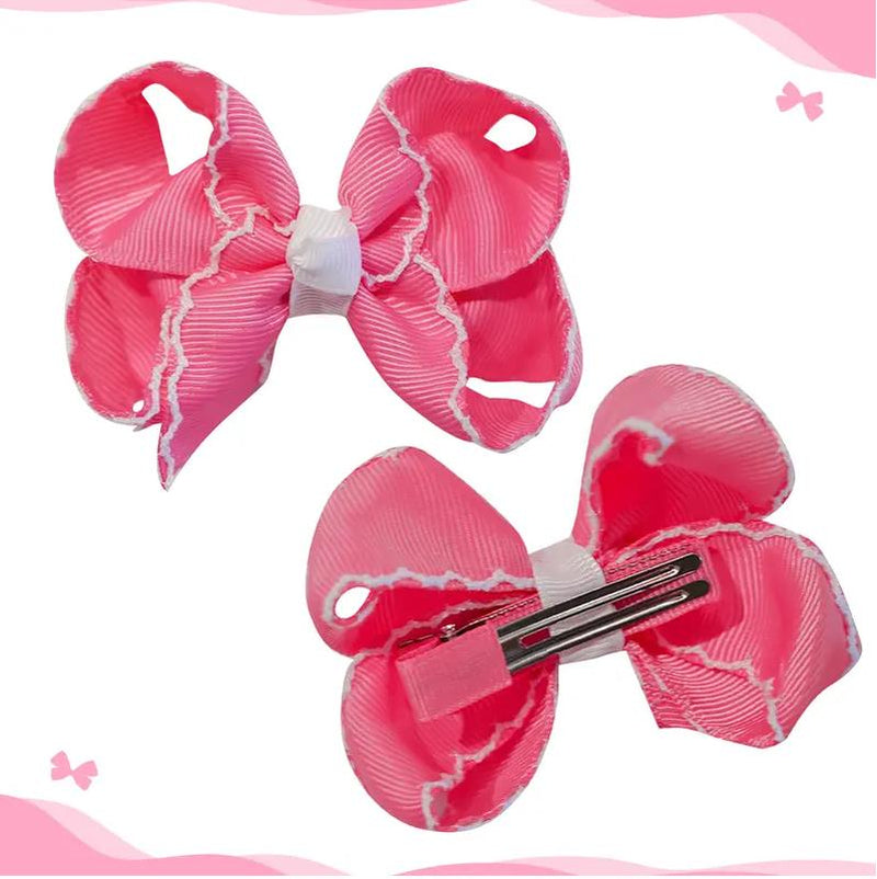 ColorPop Bubble Bow Set (12 pcs) – Handcrafted Lace Hair Clips for Girls & Women