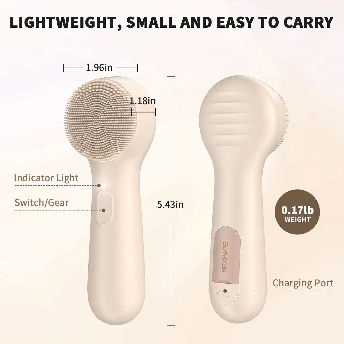Sonic Facial Cleansing Brush – Waterproof Silicone Deep-Clean Exfoliator