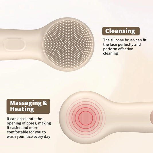 Sonic Facial Cleansing Brush – Waterproof Silicone Deep-Clean Exfoliator