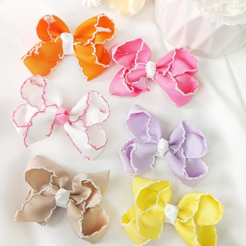 ColorPop Bubble Bow Set (12 pcs) – Handcrafted Lace Hair Clips for Girls & Women