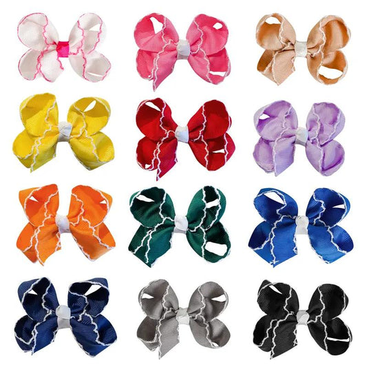 ColorPop Bubble Bow Set (12 pcs) – Handcrafted Lace Hair Clips for Girls & Women